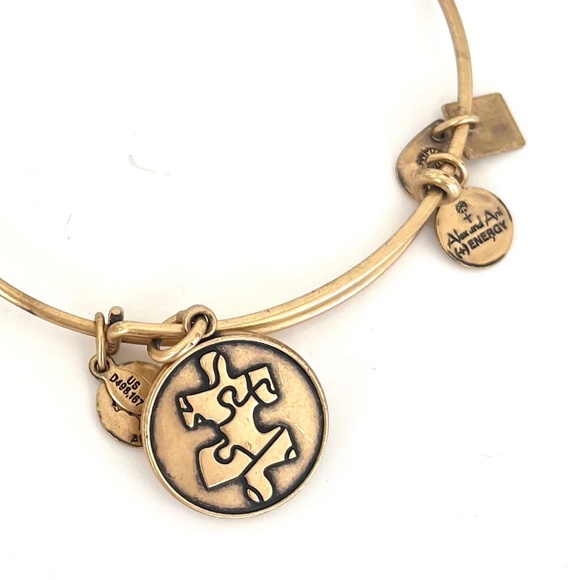 Alex and Ani 4 Gold Charmed Bracelets - Picture 6 of 6